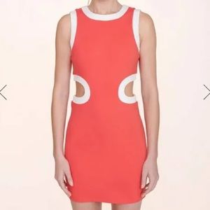 Staud mini dolce dress in hibiscus